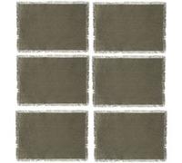 Toilinux - Lot de 6 Sets de table Maha en coton - Longueur 45 cm x Largeur 30 cm - Vert Kaki - Maha Vert G