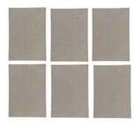 Toilinux - Lot de 6 Sets de table rectangulaire Maoli - 50 x 30 cm - Gris foncé - Maoli Gris foncé G