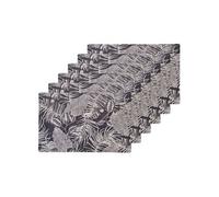 Toilinux - Lot de 6 sets de table Vitali - 28 x 43 cm - Argent - VITALI