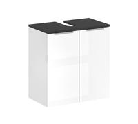 Toilinux - Meuble sous vasque design Samy - L. 56 x H. 60 cm - Blanc