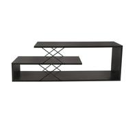 Meuble TV en bois MATHIS - Gris anthracite