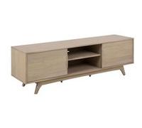 Toilinux - Meuble TV en MDF avec 2 portes coulissantes - Beige - Martie Beige G