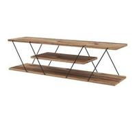 Toilinux - Meuble TV en mélaminé de style Industriel - L.120cm - Marron - Canaz Marron G