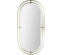 Miroir en métal ovale à suspendre - Doré