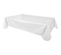 Toilinux - Nappe en toile cirée rectangulaire uni - 140 x 250 cm - Blanc - JOYS Blanc G