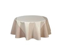 Toilinux - Nappe en toile cirée ronde Stowe - Diam. 135 cm - Ecru - STOWE