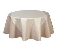 Toilinux - Nappe en toile cirée ronde Stowe - Diam. 135 cm - Ecru - STOWE Ecru G