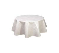 Toilinux - Nappe en toile cirée ronde Vitali - Diam. 150 cm - Beige nacré - VITALI