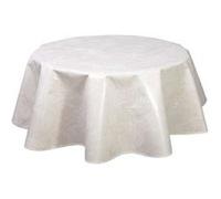 Toilinux - Nappe en toile cirée ronde Vitali - Diam. 150 cm - Beige nacré - VITALI Beige G