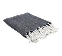 Plaid imprimé géométrique avec franges