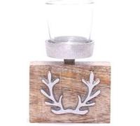 Toilinux - Porte bougie chauffe-plat cerf - petit modèle Marron G
