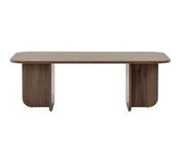 Toilinux - Table basse design effet bois foncé LEANDRO - Marron - Leandro