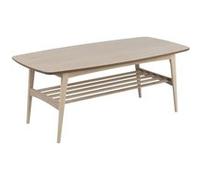 Toilinux - Table basse en MDF avec une étagère de rangement - Beige - Woods Beige G