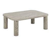 Toilinux - Table basse rectangulaire effet marbre GÖRAN - Gris - GÖRAN Gris G