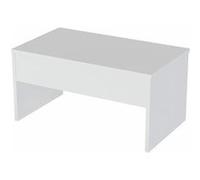 Table basse relevable en bois - Blanc