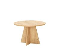 Toilinux - Table basse ronde Valence en bois - Beige - Valence Beige G