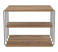 Table de chevet 3 niveaux en bois et métal - Marron et noir