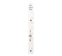 Toise Bébé En Bois Roba Rock Star Baby - Échelle Jusqu'à 150 Cm - Blanc/Anthracite Blanc