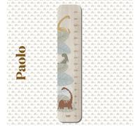 Toise En Bois Dino Grande Feuilles Multicolore TU