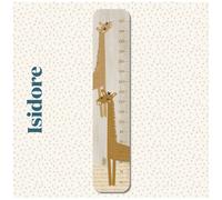 Toise en bois girafes Isidore Caramel personnalisable