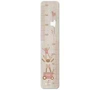 Toise en bois Lapin Doudou rose personnalisable