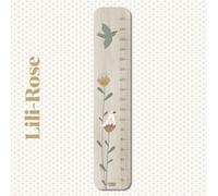Toise En Bois Lili-rose Grandes Fleurs Multicolore TU