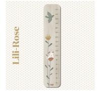 Toise en bois Lili Rose Grandes Fleurs personnalisable