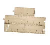 Toise en Bois Murale pour Garçon Fille, Règle de Croissance Modulable | Finition Bois , Cinq Blocs Assemblables, Six Autocollants Adhésifs, Installation sans Bulles sur Surface Lisse