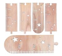 Toise Murale en Bois Étoilée pour Garçon et Filles, Mesure Précise | 1 Set, Décoration Murale à Suspendre, Marquages Précis, Usage Chambre Garçon et Filles et Fête