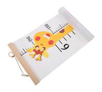 Toise Murale Girafe pour Chambre D'garçon et Filles, Tableau Décoratif | Toile et Pin, Lanière Supérieure, Installation Facile, Graduation Précise, Hauteur Garçon et Filles, Présent Anniversaire