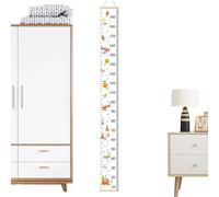 Toise - Règle de croissance en toile, outil de mesure à suspendre au mur | Design en bois de pin adapté aux, suivi de croissance des bébés et tout-petits, décoration de chambre d'enfant