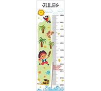Toise sticker mural personnalisée pour chambre d'enfant. Motif : Pirates. 130cm.