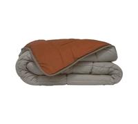 Toison d’Or CALGARY Hot bicolor duvet - 220 x 240 cm - Gris Galet & Marron Gingembre