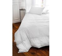 Toison d’or Couette Plumdor en Percale de Coton Passepoil, 240cm x 260cm, Blanc