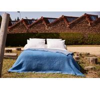Toison d’or Couverture Volta en Laine Woolmark, 180cm x 240cm Taille, Azur