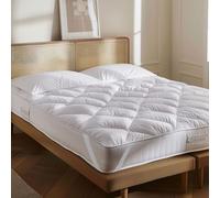 TOISON D'OR - Surmatelas Élastiqué Microfibre Moelleux 140 x 190 cm - 100% Polyester Fibre Creuse Siliconée - Toucher Peau de Pêche - Absorption Humidité - Lavable à 40°C