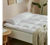 TOISON D'OR - Traversin Plat Percale Medium 140 cm - Garnissage Synthétique - 100% Polyester Fibre Creuse Siliconée - Enveloppe Percale 100% Coton - Confort et Soutien - Lavable à 40°C