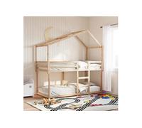 vidaXL Toit de lit pour enfants 213x85,5x144,5 cm bois de pin massif, toit de lit, baldaquin de lit pour enfant, toit pour 846937 Beige G