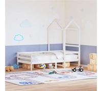 Toit de lit pour enfants blanc 98x70x176,5cm bois de pin massif Blanc G