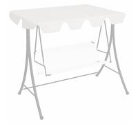 Vidaxl Toit De Rechange De Balançoire Blanc 188/168x145/110 Cm Blanc