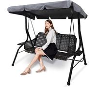 Toit de rechange pour balancelle hollywoodienne 2 places - Housse de toit pour balancelle hollywoodienne - Hamac - Toit imperméable pour balancelle de jardin - Protection UV (S)