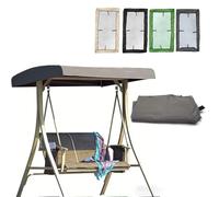 Toit De Rechange pour Balancelle Jardin 191x120cm 213x122cm Housse De Toit pour Balancelle en Tissu Oxford, Auvent Balançoire Imperméable(Gray,75x47x9in(191x120x23cm))
