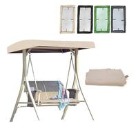 Toit De Rechange pour Balancelle Jardin 191x120cm 213x122cm Housse De Toit pour Balancelle en Tissu Oxford, Auvent Balançoire Imperméable(Beige,83x48x9in(213x122x23cm))