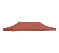 Toit de rechange pour tente de fête, 6 x 3 m, terre cuite, tissu Oxford 270 | Résistant aux UV, imperméable, revêtement en PVC, pour cadre de tonnelle pliable, toit uniquement sans armature
