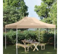 Toit de rechange pour tonnelle pliable - 4,3 x 2,9 m - Beige - Pour tonnelle de jardin et camping