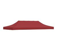 Toit de rechange pour tonnelle pliable 6 x 3 m, toile de rechange en tissu Oxford 600D imperméable, bordeaux