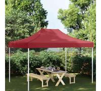 Toit de tente de fête - 4 x 3 m - Rouge bordeaux - Toit de rechange pour tonnelle pliable en tissu Oxford avec revêtement en PVC