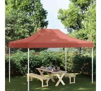 Toit de tente de fête - 4 x 3 m - Rouge terre cuite - Toit de rechange pour tonnelle pliable en tissu Oxford avec revêtement en PVC - Résistant aux UV et à l'eau - Housse de tente pour l'extérieur