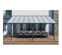 Auvent de terrasse Sierra Palram - Canopia 3 x 5,46 alu gris