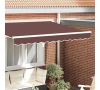 Toit de terrasse moderne rectangulaire marron 230 x 20 cm, toile pour auvent marron, imperméable et résistant aux UV, facile à installer, parfait pour le jardin d'été.
